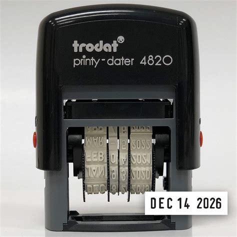 Trodat Printy Economy Date Stamp, Self-Inking, Stamp Impression Size: 3 ...