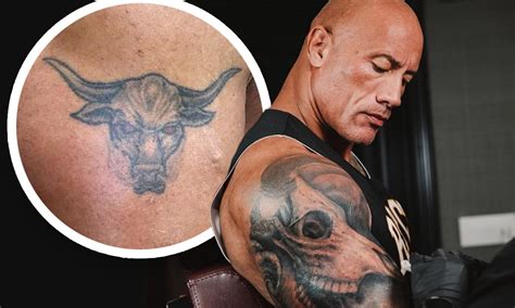 The Rocks Tattoos / The Rock Full New Tattoo Taurus Skull Mana Tattoo ...