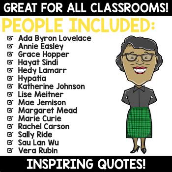 Back to School Classroom Posters Decor Women in STEM Posters by Monica ...