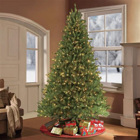 Puleo International 10 ft.Pre-Lit Fraser Fir Artificial Christmas Tree ...