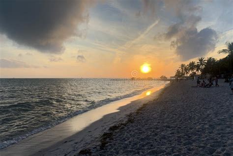 Breathtaking Sunset Scenery in the Beach Stock Image - Image of rock ...