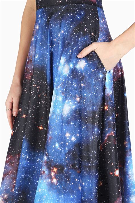 Galaxy Blue Pocket Midi Dress - Limited