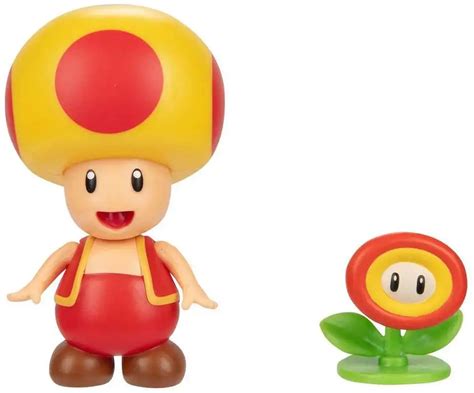 World of Nintendo Super Mario Fire Toad 4 Action Figure with Fire ...