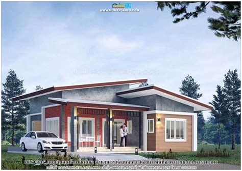 Dynamic Two Bedroom House Design with Shed Roof - Pinoy House Plans