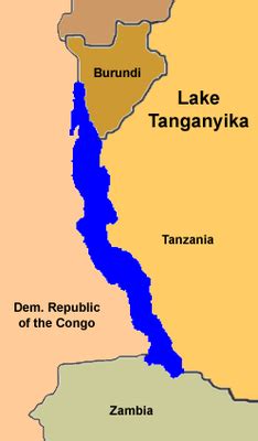 Map of Countries — Lake Tanganyika