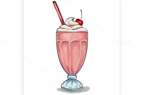 Milk shake cocktail color | Milk drawing, Colorful pictures, Milkshake