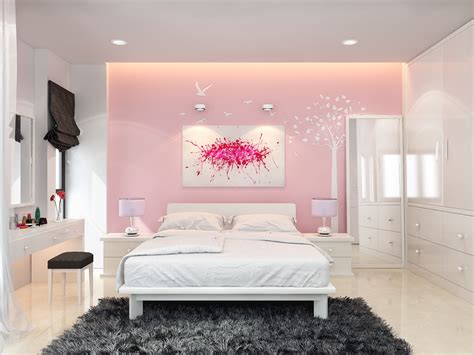 Pink Dual Color Two Colour Combination For Bedroom Walls - Bedroom Poster