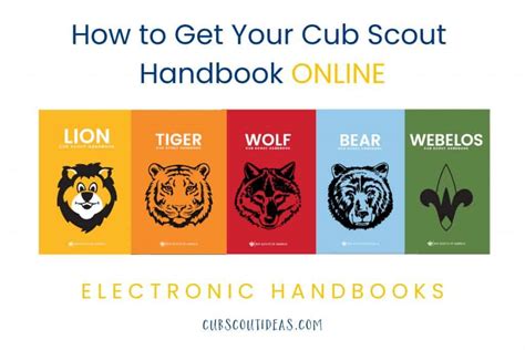 How to Get Your Cub Scout Handbooks Online ~ Cub Scout Ideas