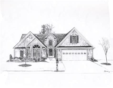 Dream House Pencil Drawing - bestpencildrawing