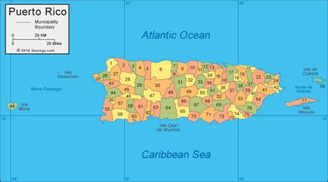 Puerto Rico Map and Satellite Image