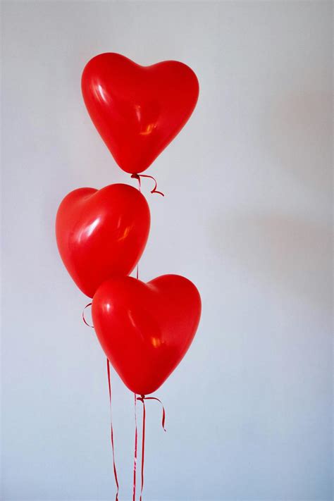 Three Red Heart Balloons · Free Stock Photo