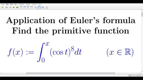 calculation exercise 245 Application of Euler's formula - YouTube