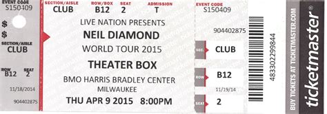 Apr 09, 2015: Neil Diamond at BMO Harris Bradley Center Milwaukee ...