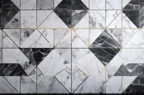 Premium AI Image | A black and white marble wall with black and white ...