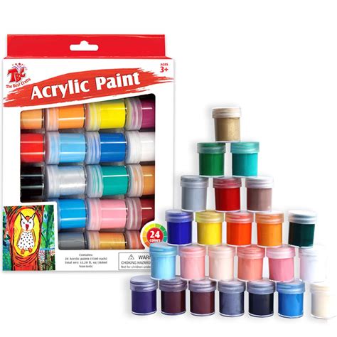 Buy TBC The Best Crafts Halloween Acrylic Paint Jar, 24 Vivid Colors ...