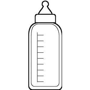 Black and White Clip Art: Baby Bottle Clipart | Baby bottles, Cricut ...