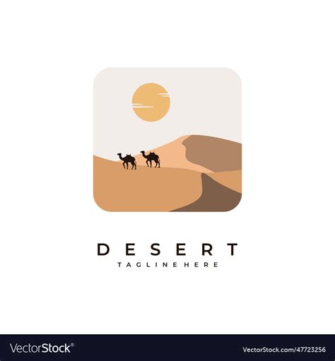 Desert cactus nature graphic Royalty Free Vector Image