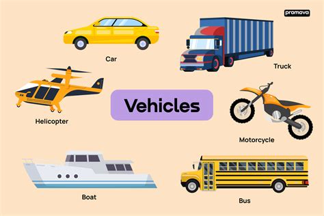 Explore Types of Vehicles Vocabulary