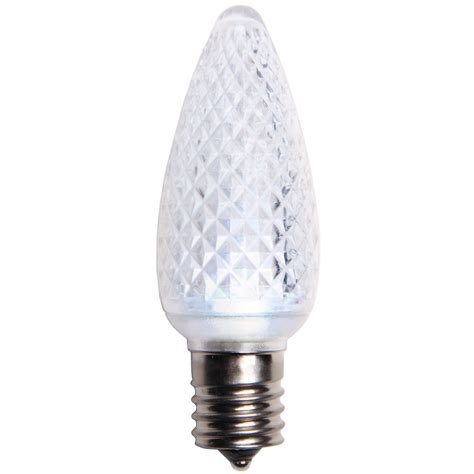 Holiday Lighting Outlet LED Faceted C9 Cool White Replacement Christmas ...