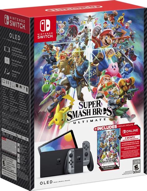 **Live** Nintendo Switch OLED Super Smash Bros. Ultimate Bundle w/ Full ...