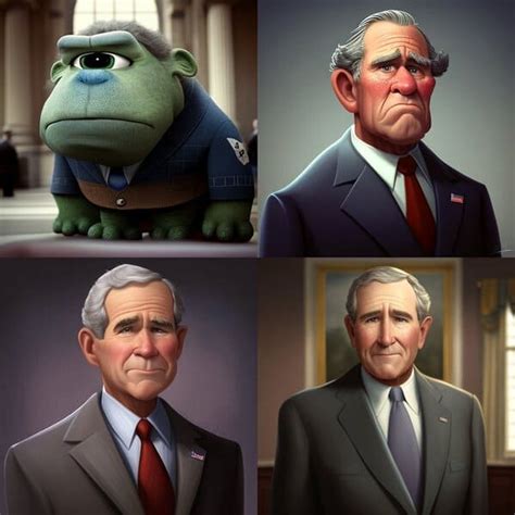 Guy Uses MidJourney AI To Create Every U.S. President As A Pixar Character