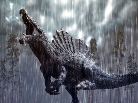 Spinosaurus in a tropical storm by Herschel-Hoffmeyer.deviantart.com on ...