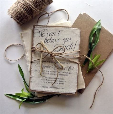 Rustic Wedding Invitation, Lucky Wishbone Wedding Invitation Ideas ...