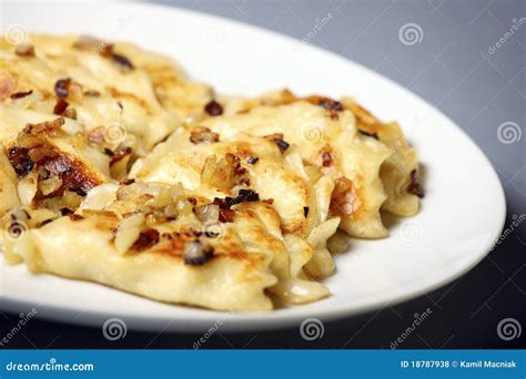 Traditional Polish Dumplings Stock Photo - Image of dish, plate: 18787938