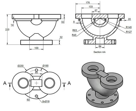 Mechanical Autocad 2d Drawing To 3d - IMAGESEE