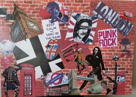 London punk rock Collages by Lydie Girard | Artmajeur