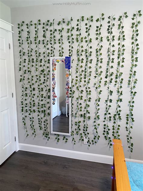 Artificial Vine Wall - An Easy and Inexpensive Room Upgrade - Holly Muffin