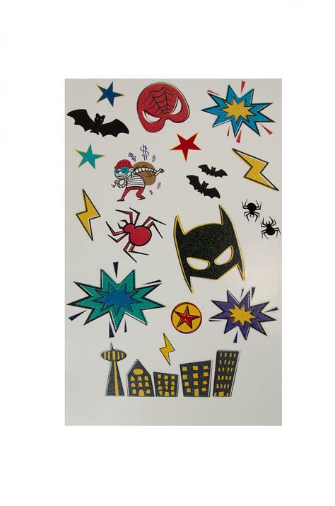 SUPERHERO TEMPORARY TATTOOS – CONFETTIMYPARTY