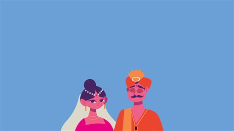 Couple Of Indian Culture Characters Animation Stock Motion Graphics SBV ...