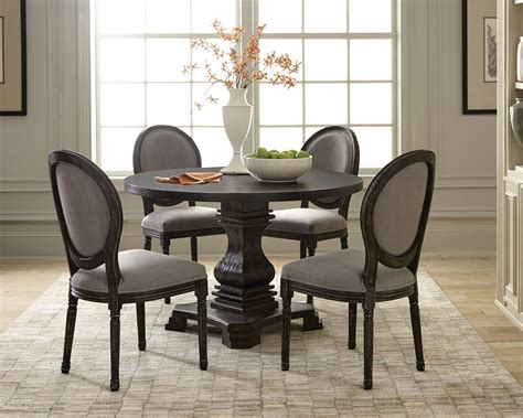 Dayton Antique Black Round Dining Room Set By Scott Living from Coaster ...