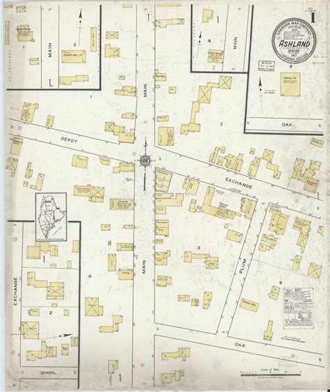 Ashland, Maine 1917 - Old Map Maine Fire Insurance Index - OLD MAPS