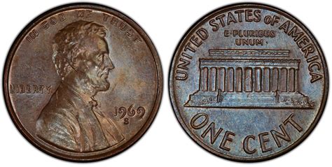 1969-S 1C Doubled Die Obverse, BN (Regular Strike) Lincoln Cent (Modern ...