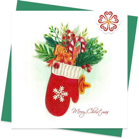 Quilling Card Merry Christmas - Quilled Glove - VN1XM115141E2 ...