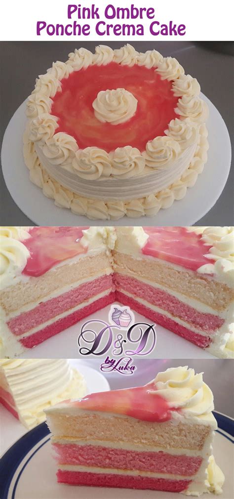 Pink Ombre Ponche Crema Cake (Cream of Rum Cake) A perfect cake to ...