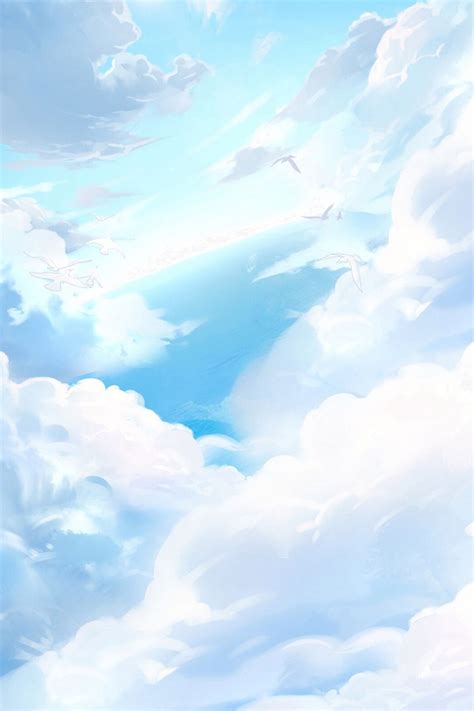 Sky Blue Wallpaper Cartoon