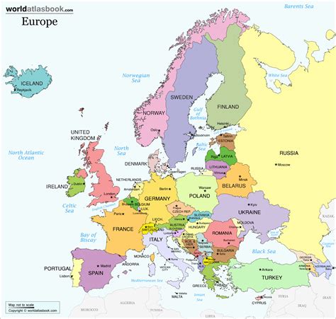 europe map hd with countries