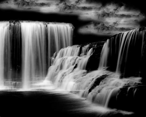 Black And White Waterfall Wallpapers - Wallpaper Cave