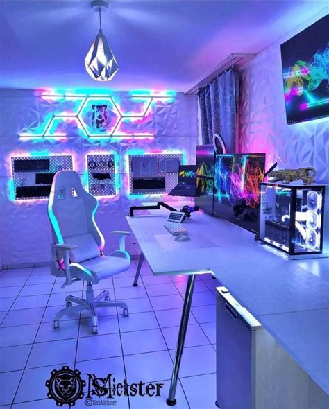 What a cool gaming setup idea 💖 | Gaming room setup, Best gaming setup ...