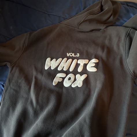 Charcoal white fox hoodie (stains shown on front) 🩶 ... - Depop