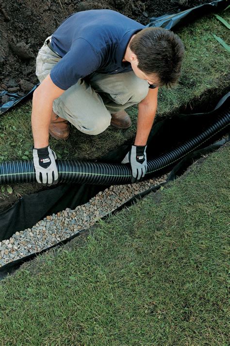 French Drain Yard Installation - Image to u