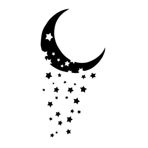 Moon and Falling Stars vinyl decal sticker for Car/Truck Window Tablet ...