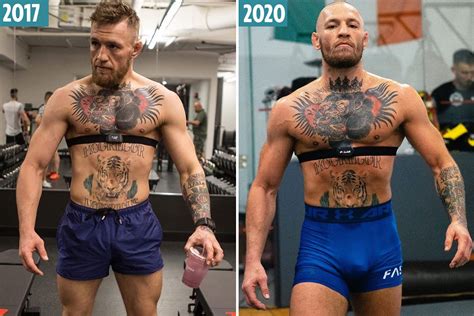 Conor McGregor shows off three-year body transformation with bulky ...