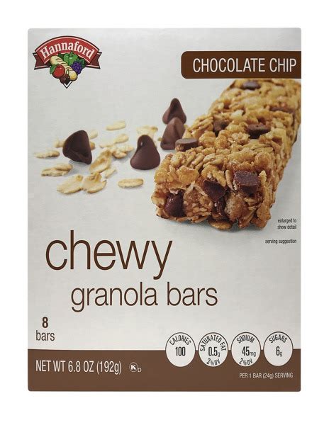 Hannaford Chocolate Chip Chewy Granola Bars - 1Source