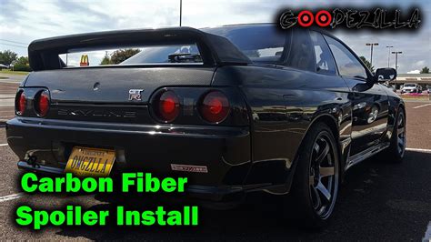 R32 Skyline GTR Carbon Fiber Spoiler Install - YouTube