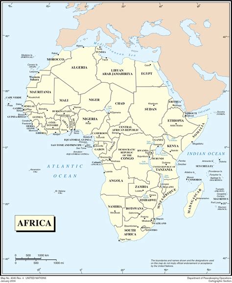 High resolution detailed political map of Africa. Africa high ...