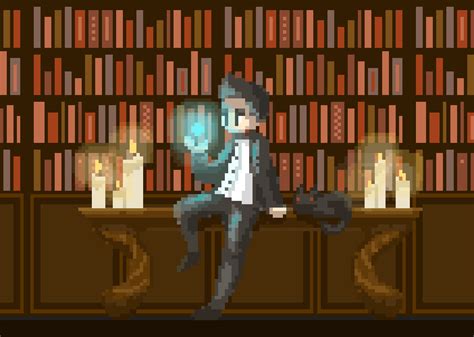 ArtStation - School of Magic (animated gif) - Library section ...